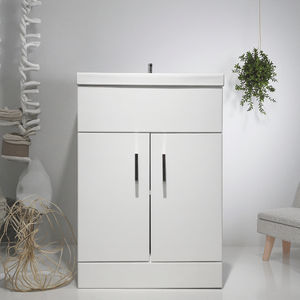 Moderno Brillo Blanco 20 en Gabinete de Vanidad Montado Baño <span class=keywords><strong>Lavabo</strong></span> Gabinete <span class=keywords><strong>Pequeños</strong></span> Vanidades <span class=keywords><strong>Muebles</strong></span> - Product Image 5