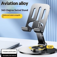 Support de téléphone avec rotation à 360 degrés et fonction pliable, support de diffusion en direct pour iPad/tablette