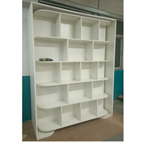 Combinaison de lit pliant invisible rotatif en bois, armoire multifonctionnelle, bureau, bibliothèque, mur, lit mural