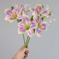 Kleiner Gloriosa-Lilienblumenstiel für Hochzeits- und Hotel-Blumenarrangements & Foto-Requisiten-Dekoration