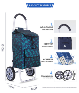 Carro para supermercado carro de compras plegable con ruedas carro plegable - Product Image 5