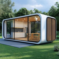 Maison-capsule Apple personnalisée en usine, portable, préfabriquée, modulaire, pour hôtel, complexe hôtelier, maison d'hôtes et camping