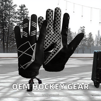 Gants de hockey Vilico compatibles écran tactile, fermeture à enfiler, modèle très demandé pour le hockey sur glace, équipement sportif avec bâton