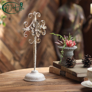 Ornement en métal vieilli de style rétro européen, en forme de croix fleurie, artisanat pour la décoration intérieure et extérieure - Product Image 4