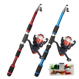 Portable Reel Combo Nouveau Produit Rivière Lac Stream Pôle D'eau Salée <span class=keywords><strong>Pas</strong></span> <span class=keywords><strong>Cher</strong></span> Mer Fiber De Verre Télescopique <span class=keywords><strong>Canne</strong></span> À Pêche - Product Image 1