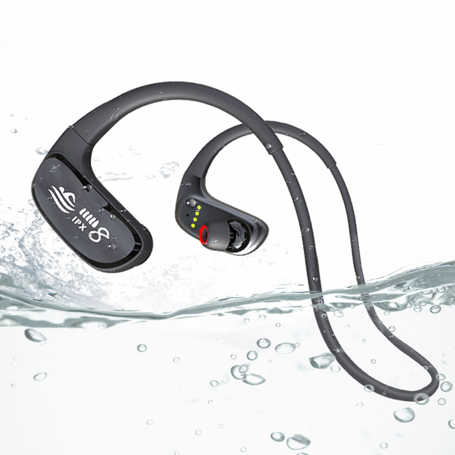 Waterproof Sports Earbuds IPX8 Bluetooth Headphones Wireless Earphones with LED Display for Swimming Fitness Training