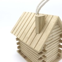 Cage à oiseaux suspendue en bois naturel écologique personnalisable DIY, maison d'extérieur pour animaux de compagnie, design Art Déco, marque HYL pour Bar Mitzvah et Diwali