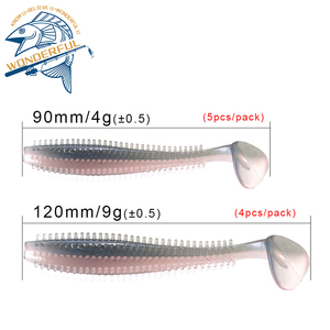 Venta al por mayor 90mm4g 120mm9g tornillo biónico Grub T cola olor pesca gusanos suaves carpa objetivo PVC ABS silicona Artificial señuelos blandos - Product Image 3