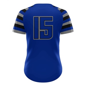 Women's Plus Size Comfortable Loose Short Sleeve Baseball Cardigan Custom Logo Quick Dry Breathable Spandex/<b>Polyester</b> Sportswear - Product Image 5