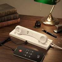 Earphone colokan langsung tipe c mikrofon penerima ponsel Universal stasiun pangkalan port C earphone pegangan headset retro
