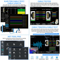 Rsrteng IPC-9800CADHS Pro 8K Monitor y Probador de Cámaras IP WiFi POE++ AHD TVI CVI SDI SFP Herramientas de Red Trazador de Cables CCTV