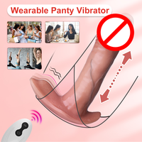 Erwachsenen-Spielzeug Tragbarer Vibrator Dildo für Frauen Slip-Design Weiches Silikon Wasserdicht USB Aufladbar Starke Vibration Strap-on