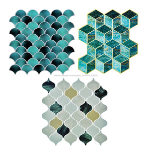 3D Kristal Efek Kipas Dan Tongkat Ubin Tanah Autocollant Bata Papier Peint Autocollant Ubin Pour Dapur Dosseret Ubin Bâton - Product Image 3