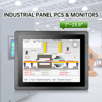 Pantalla LCD Industrial de 7~24 Pulgadas con LOGO Personalizado, IP65 Impermeable, Montaje en Panel, Táctil Resistiva/PCAP, Panel PC Monitor Industrial