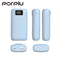 PORPIU haute qualité 10000Mah batterie externe Ultra-mince LED affichage numérique dynamique charge rapide type-c utilisation Portable en plein air