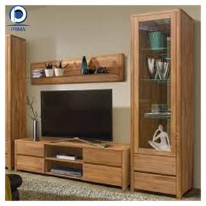 Nouveau modèle minimaliste meuble TV laque mélamine bois <span class=keywords><strong>placage</strong></span> moderne salon personnalisé meuble TV unité murale - Product Image 4