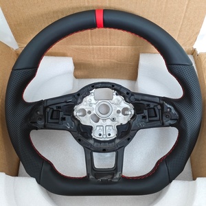 Marco de Volante de Cuero Resistente para VW Golf 7 <span class=keywords><strong>GTI</strong></span> MK4 MK5 <span class=keywords><strong>MK6</strong></span> MK7.5 <span class=keywords><strong>Polo</strong></span> Passat GTS GTD GTE - Product Image 1