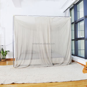 EMF Safe Zone para adultos: dosel cuadrado de fibra plateada para mosquitera, se adapta fácilmente a cunas y camas para niños pequeños - Product Image 2