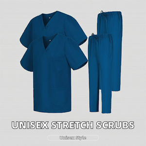 OFERTA ESPECIAL Conjunto de Uniforme Médico Unisex Elástico en 4 Direcciones, Tejido de Spandex/Algodón, para Hospitales y Salones de Belleza, Invierno/Verano, Talla XL - Product Image 2
