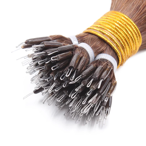 Jasmine Beauty New Arrival nano tip hair extensions European Remy Hair Extensions Double Drawn Cuticle Aligned with Metal Tips - Product Image 3