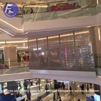 Pantalla LED Transparente con Control Inalámbrico WIFI, Muro Cortina de Vidrio para Plaza Comercial, Pantalla de Publicidad HD