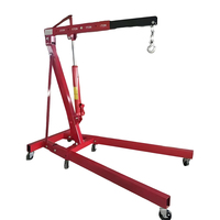 Grue de levage hydraulique pliable de 2 tonnes pour moteur, grue d'atelier avec levier facile pour le chargement et le levage de moteurs de véhicules