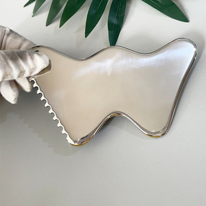 Strumento di contorno GuaSha in acciaio inossidabile per viso + corpo GuaSha raschietto fasciale in acciaio inossidabile - Product Image 6