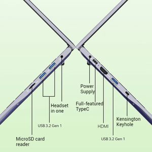 Nuovo laptop da 14 pollici con 16 GB di RAM, Intel Core i3/i5, <span class=keywords><strong>notebook</strong></span> pronto per il business, corpo in alluminio. - Product Image 4