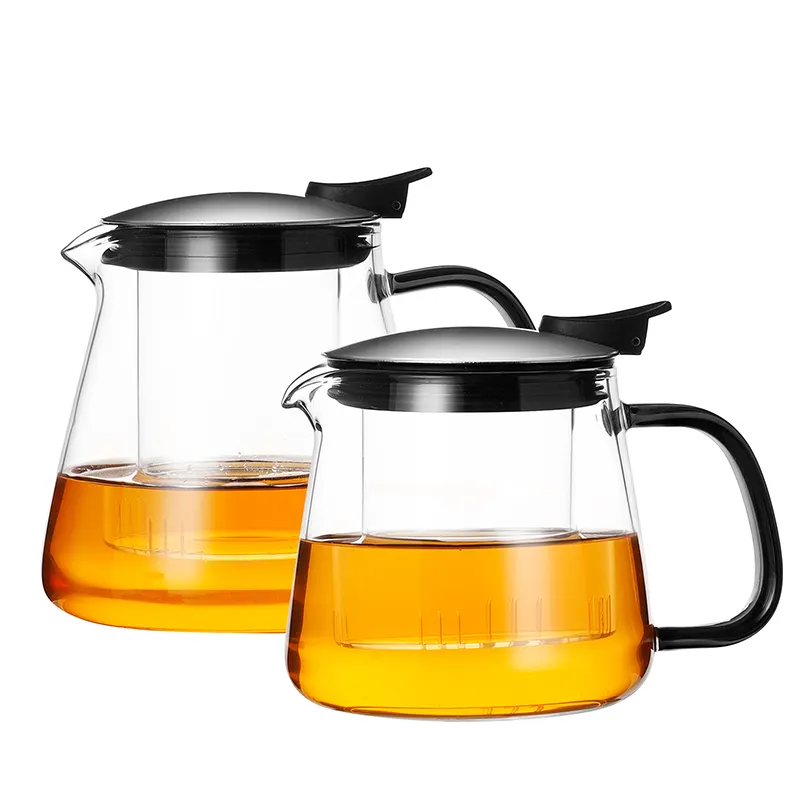 High Borosilicate Simple Glass Tea Pot 650ml Tea Maker