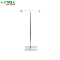 Porte-affiche en forme de T support de bannière de table support d'affichage en métal avec clip pour affichage de magasin