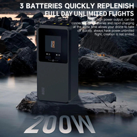 Chargeur intelligent de batterie UC342 Max 200W à trois voies pour drone DJI Mavic 4 Pro avec certifications CE FCC Rohs, charge complète en 93 minutes pour 3 batteries