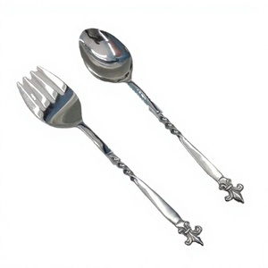Ensemble de couverts de style nouveau, qualité alimentaire, fourchette et cuillère, 2 pièces uniques, ensemble de couverts en acier inoxydable pour hôtel, maison et bar - Product Image 1
