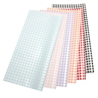 Papier d'emballage floral tendance : Papier de créateur à carreaux marron café pour bouquets, collection automne-hiver, Papel Coreano populaire