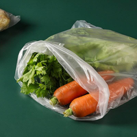 Sacs en plastique transparents HDPE de qualité alimentaire, plats et ouverts, résistants aux déchirures, pour l'emballage et le stockage de fruits, légumes et collations