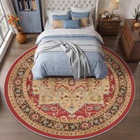 Tapis en polyester doux imprimé, 5 mm, avec envers antidérapant en TPR, facile à nettoyer, pliable, pour salon, chambre, entrée, couloir, en PET