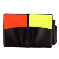 Cartes d'arbitre de football en PVC personnalisées avec logo imprimé pour les matchs de football mondiaux, cartes de réprimandation rouge et jaune
