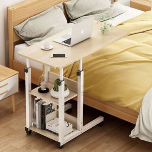 Support pour ordinateur portable, <span class=keywords><strong>table</strong></span> <span class=keywords><strong>de</strong></span> chevet <span class=keywords><strong>mobile</strong></span>, bureau, <span class=keywords><strong>table</strong></span> <span class=keywords><strong>relevable</strong></span>, support <span class=keywords><strong>plateau</strong></span> avec roulettes - Product Image 4