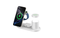 Support de charge sans fil magnétique multifonctionnel Qi2.2 4 en 1 25W à charge rapide avec commande tactile et veilleuse LED pour iPhone 18