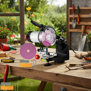 Afilador de motosierra eléctrico, 230W, paso de cadena de 1/4 pulgadas, amoladora angular ajustable, 3000 rpm, para uso doméstico, modelo D0100HAM587 - Product Image 2