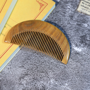 Sandalwood Crescent Moon <b>Comb</b> 10-15Cm Handmade Wooden Hair <b>Comb</b> For Massage General Population - Product Image 3