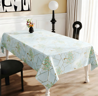 Nappe en PU effet craquelé Kintsugi or blanc, motif végétal, taille personnalisée, écologique, imperméable, anti-taches, de luxe pour banquets