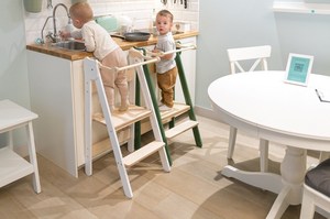 Torre <span class=keywords><strong>de</strong></span> Aprendizaje para Niños Pequeños <span class=keywords><strong>de</strong></span> Buena Calidad Exportada, Asistente 4 en 1 para Niños (Torre <span class=keywords><strong>de</strong></span> Aprendizaje Blanca para Niños Pequeños) - Product Image 4