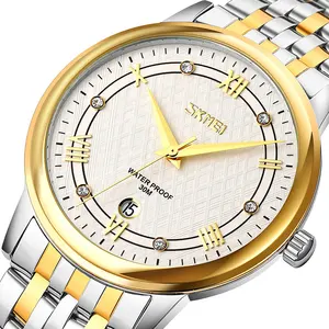 Reloj de pulsera Skmei 9272 para hombre, reloj de cuarzo para hombre, reloj a prueba de agua, relojes para parejas, conjunto de marcas de mujer con CE & ISO