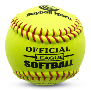 Pelota de Softbol de Cuero de 12 Pulgadas con Diseño de Logotipo Personalizado, Núcleo de PU, Lanzamiento Rápido COR .47, 375 LBS, Aprobada por la <span class=keywords><strong>ASA</strong></span> - Product Image 1