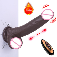 Heißer Verkauf Ferngesteuerte Flüssigsilikon Heizende Sexspielzeuge Realistische Klitoris Dildo Stoßende Vibratoren für Frauen Masturbatoren