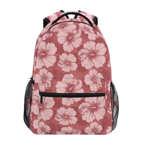 Wholesale High Quality <b>Cheap</b> Woman School Bag Primary School Custom logo Large Size Flower Printing <b>Backpack</b> - Product Image 1