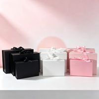 Boîte cadeau magnétique de luxe personnalisée avec ruban, boîtes d'emballage rigides en carton pour cosmétiques/soins de la peau