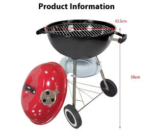 <span class=keywords><strong>Parrilla</strong></span> de carbón de 17 pulgadas, <span class=keywords><strong>parrilla</strong></span> de barbacoa al aire libre para acampar/patio trasero/cocina de mesa, con ruedas, <span class=keywords><strong>parrilla</strong></span> de barbacoa - Product Image 6