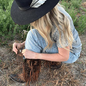 Cartera Vintage para Botas Vaqueras con Correa de Broche, Bolsa Retro Medieval de Cuero Genuino con Cierre de Mosquetón, Accesorios para Botas de Vaquero - Product Image 2