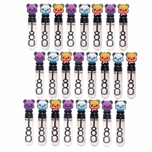 Jinying Juego de 24 botellas de burbujas negras, mini varitas de burbujas de jabón, favorece las burbujas para niños - Product Image 2